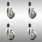 Service Caster 4 Inch 316SS Gray Polyurethane Swivel 1-1/2 Inch Expanding Stem Caster Set SCC SCC-SS316EX20S414-PPUB-112-4 - alternate 1